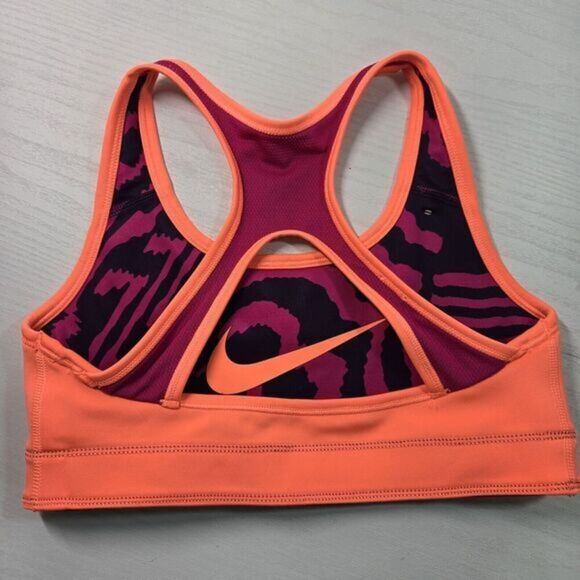 NIKE Purple/Peach Coral Reversible Racerback Stretch Sports Bra Size Small‎ - Picture 2 of 4